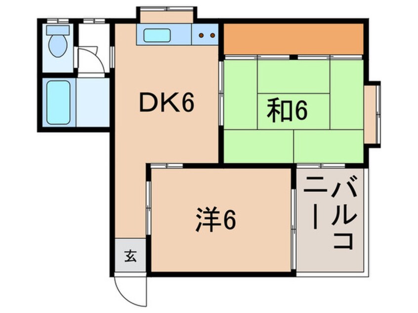 間取図 ユーコート甲東園