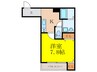 フジパレス千里丘東 1Kの間取り