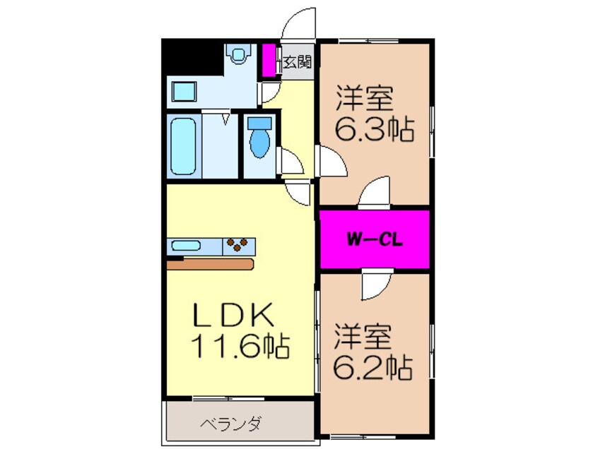 間取図 アメニティー平野