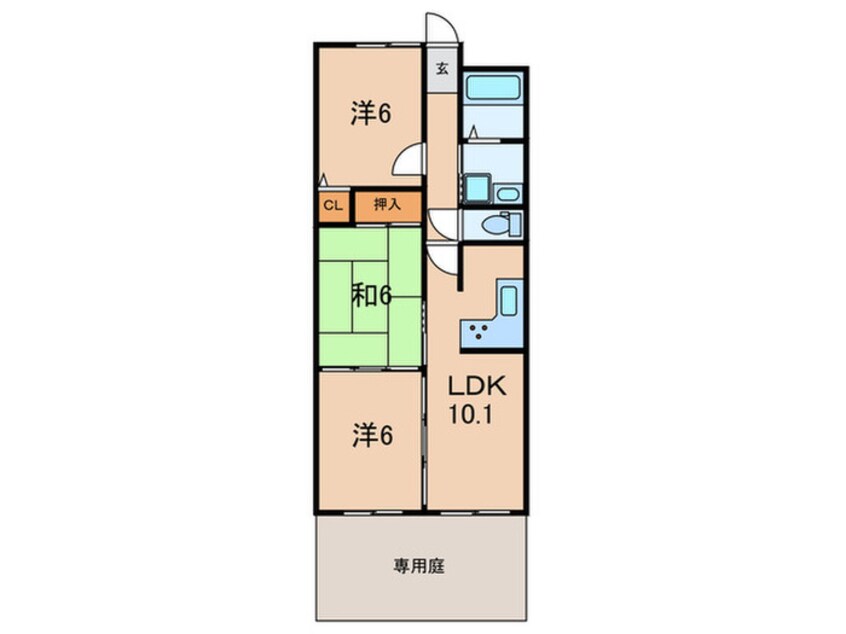 間取図 グランプレステージ加古川(106)