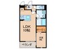 アンプルール 1LDKの間取り
