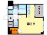 カノン甲南山手 1Rの間取り