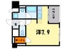 カノン甲南山手 1Rの間取り