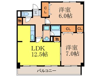 間取図 アビタシオン橋本Ⅲ