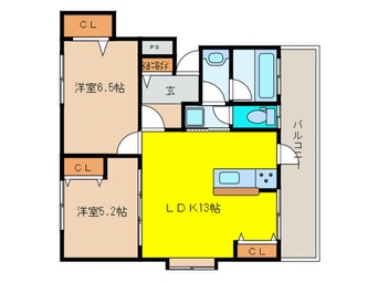 間取図 Grand　jete　キセラ川西