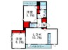 シャーメゾン翠風館 2LDKの間取り