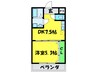 フジパレス東湊 1DKの間取り