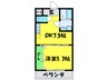 フジパレス東湊 1DKの間取り