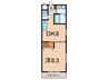 フロ－ラ松本 1DKの間取り