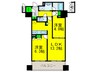 ローレルタワー心斎橋(1405) 2LDKの間取り