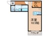 仮）枚方市東田宮新築計画 1Rの間取り