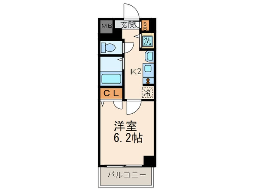 間取図 プレサンス京都鴨川彩華(504)