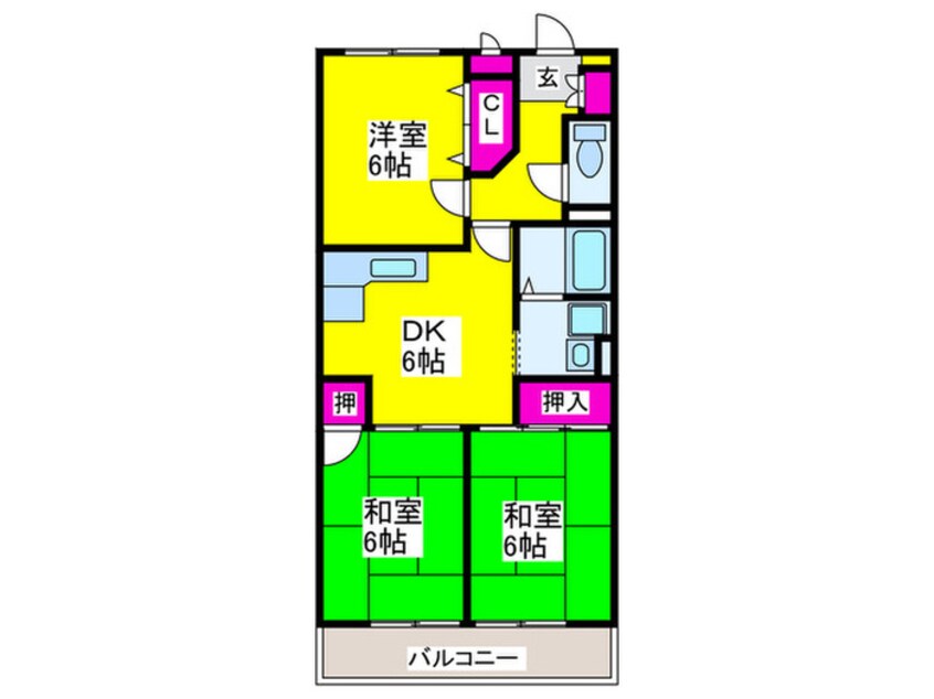 間取図 ベルメゾン御陵