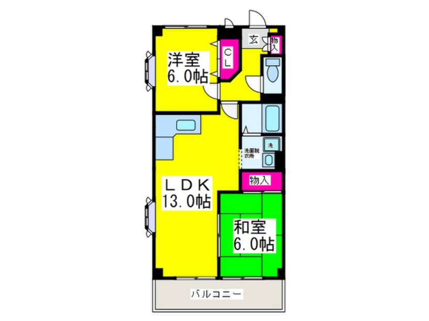 間取図 ベルメゾン御陵