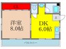 川端ハイツ 1DKの間取り