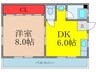 川端ハイツ 1DKの間取り