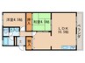 アム－ル西井 2LDKの間取り