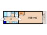 アークリード石山 1Kの間取り