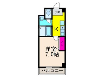間取図 ﾌｪﾘ-ﾁｪ寺本