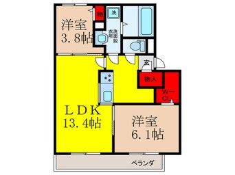 間取図 Spero il sole