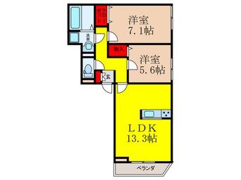 間取図 ラ　カーサ　フェリーチェ