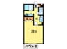 ディアコ－ト一乗寺 1Kの間取り