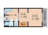 マンション山科Ａ棟 2Kの間取り
