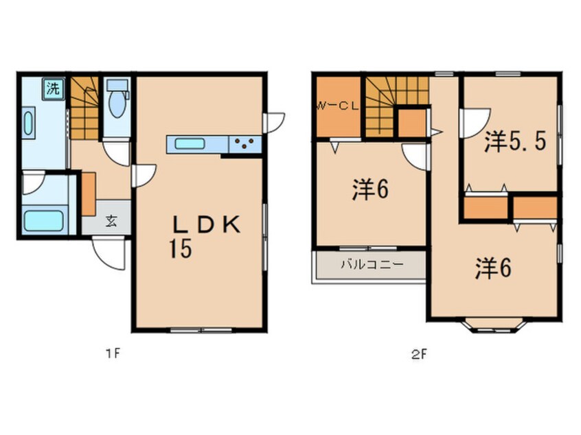 間取図 上甲東園２丁目テラスハウス