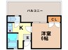 サンハイツ豊中 1Kの間取り