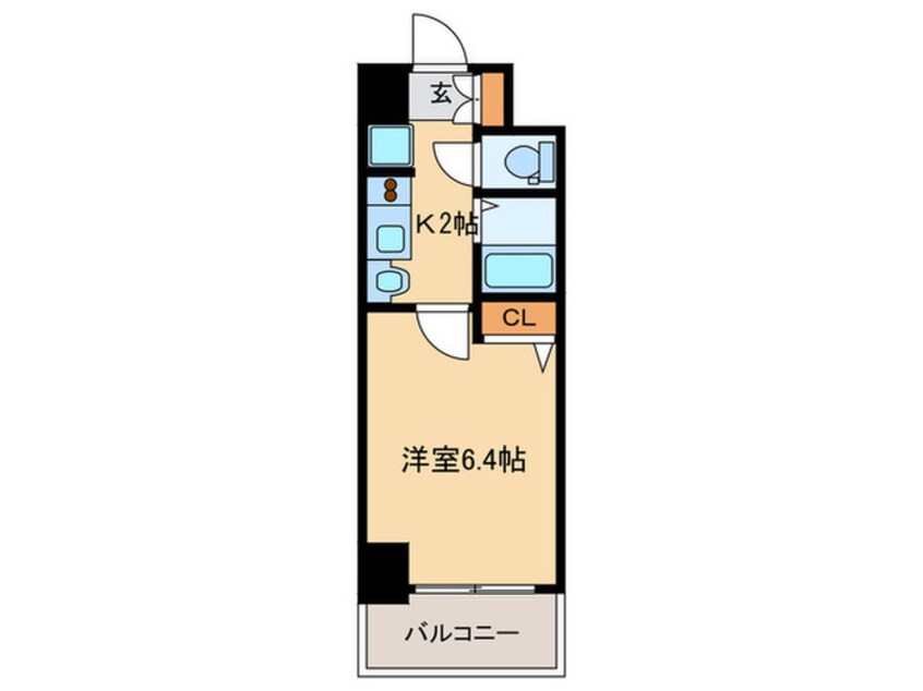 間取図 ｴｽﾃﾑｺ-ﾄ梅田天神橋ﾘﾊﾞ-ﾌﾛﾝﾄ1304