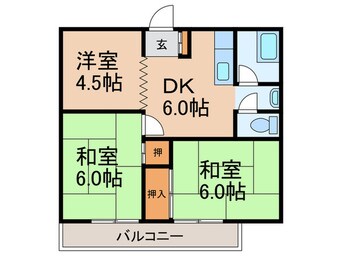 間取図 ピュアコ－ト潮見が丘