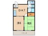 ハイツ香枦園 2DKの間取り