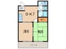 ハイツ香枦園 2DKの間取り