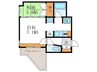 ア－バネックス北大路 1DKの間取り