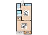 土居マンション 1DKの間取り