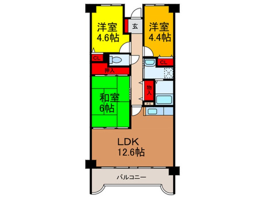 間取図 ミーテ・パラッツォ枚方公園