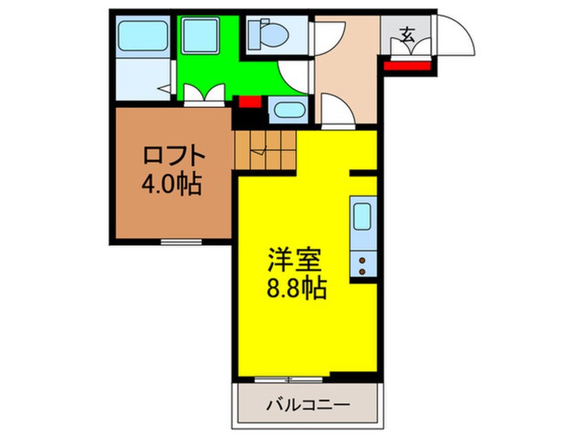 間取図 キャルムコート交野2番館