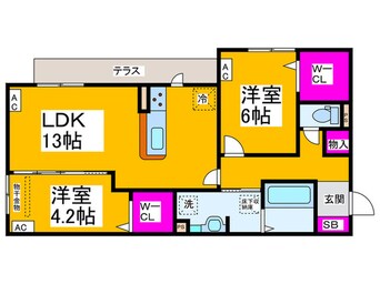 間取図 仮）ﾊﾟｻﾛｸﾞﾗﾝﾃﾞ百舌鳥本町3丁