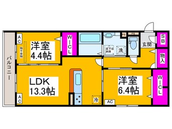 間取図 仮）ﾊﾟｻﾛｸﾞﾗﾝﾃﾞ百舌鳥本町3丁
