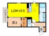 シェノワめふ 1LDKの間取り