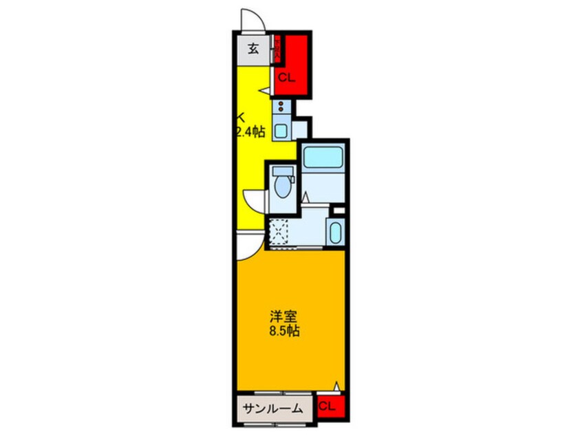 間取図 ベル　プリモ　パッソ