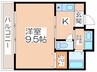 ウィスタリア京橋 1Kの間取り
