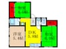 津田マンション 3DKの間取り