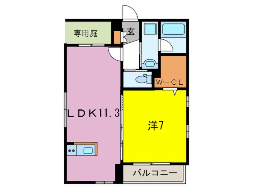 間取図 クレセント本山中町