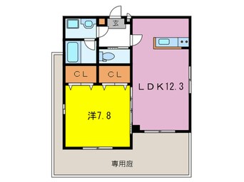 間取図 クレセント本山中町