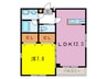 クレセント本山中町 1LDKの間取り