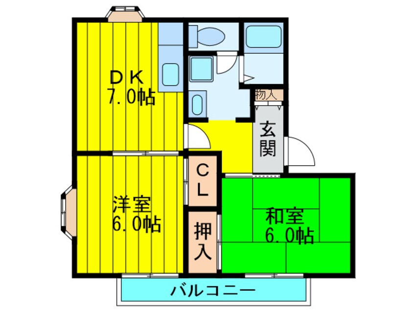 間取図 ミモザＭＵＲＡＴＡ　Ａ棟