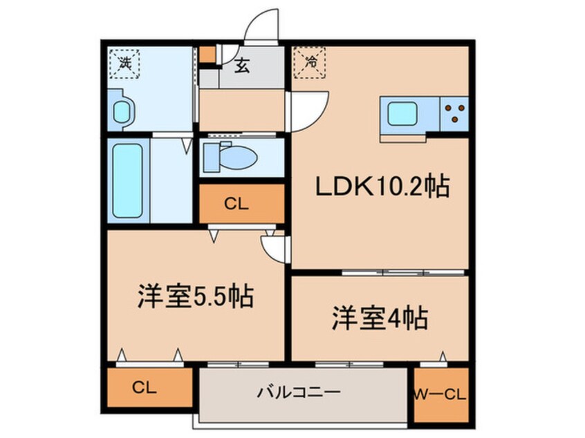 間取図 KRM　RESIDENCE　TSUKAGUCHI