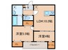 KRM　RESIDENCE　TSUKAGUCHI 2LDKの間取り