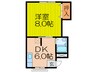 河庄マンション 1DKの間取り